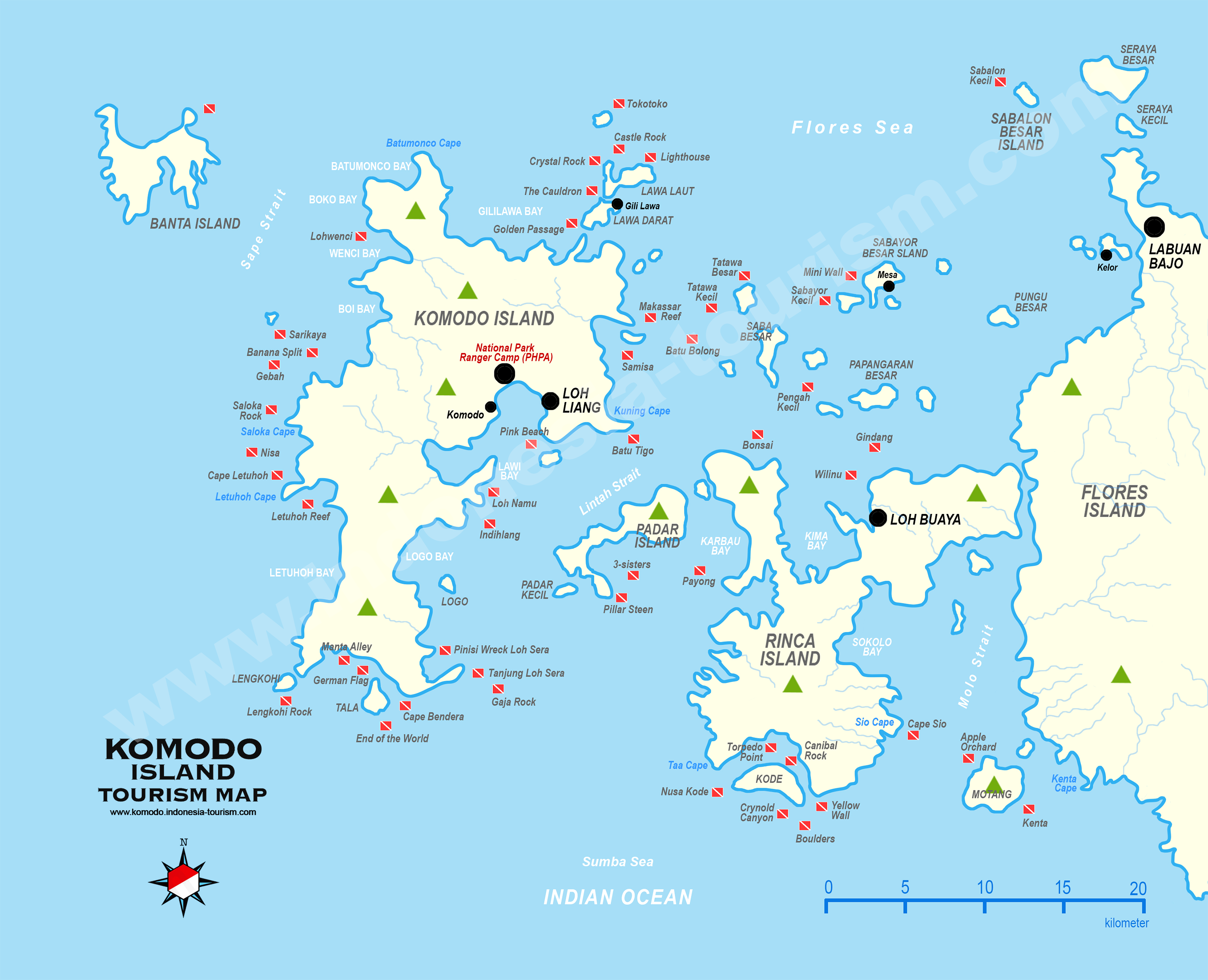 Komodo Island Map   Komodo Island Map High 